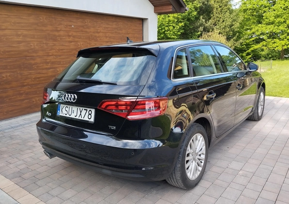 Audi A3 cena 47600 przebieg: 184000, rok produkcji 2014 z Giżycko małe 326